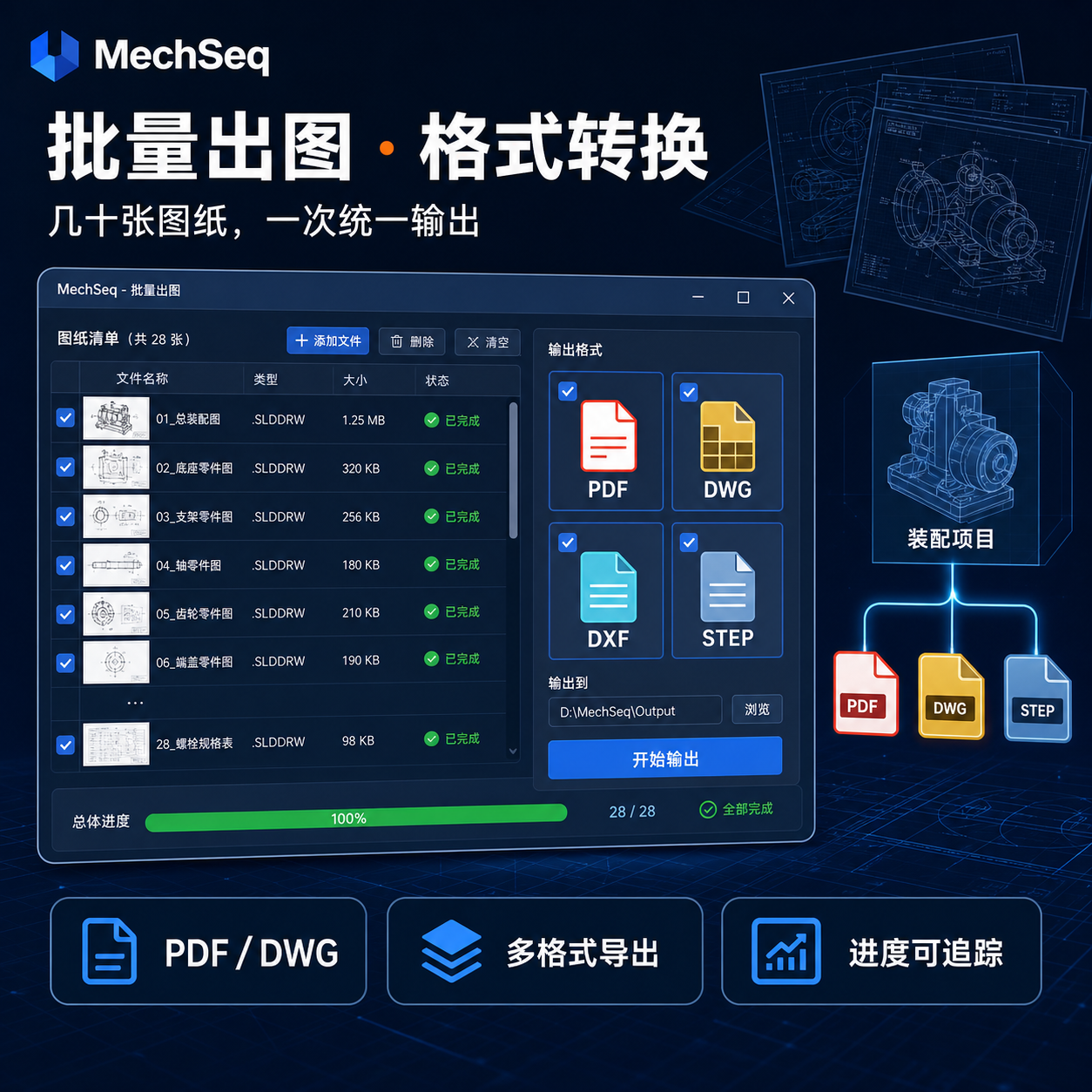 批量出图与格式转换